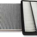 2 x Engine and Cabin Air Filter Kit Fit for 2016-2022 Pilot, 2017-2025 Ridgeline, 2019-2025 Passport, 2016-2020 MDX 3.0L/3.5L (80292-T0G-A01 WA10339)