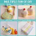 3 Pack Beginners Crochet Kit - Chocolate Brown, Grey, Caramel Yarn for Crocheting & Knitting, Easy-to-See Stitches, Chunky Thick Bulky Cotton Soft Yarn (3x50g)