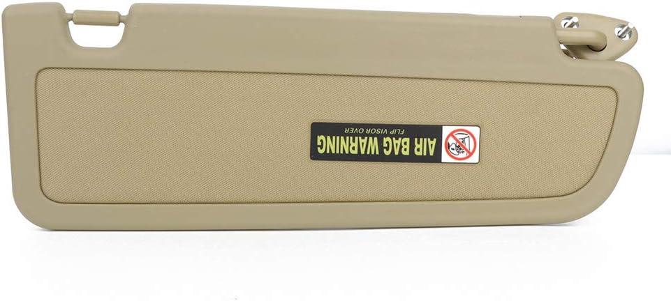 ECCPP 83280-SNA-A01ZB Left Driver Side Sun Visor with Mirror Fit for Honda for Civic 2006 2007 2008 2009 2010 2011 without Sunroof (Beige)