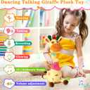 LLUKEME Dancing Giraffe Stuffed Animal Baby Toys Singing Song Toddlers Toy Repeats What You Say Glowing Musical Toy for Baby Birthday Gift