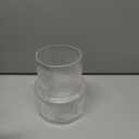Ribbed Glass Vase, Flower Vase, Fluted Clear Vases for Flowers, Modern Vases for Living Room, Dining Table, Entryway, Shelf, Wedding, Office, Coffee Table, Birthday, 7.5 Inches