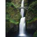 Nature Waterfall Wall Art Forest Landscape Picture Wall Decor USA Oregon Mountain Scenic Painting for Living Room Bedroom Nature National Park Canvas Poster Artwork Home Bathroom Decoration 12x16"