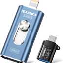 256GB USB Flash Drives for Phone, iPhone Memory Storage Stick for Photos and Videos, Compatible with iPhone iPad Android PCs, No App Required Plug & Play (Dark Blue)