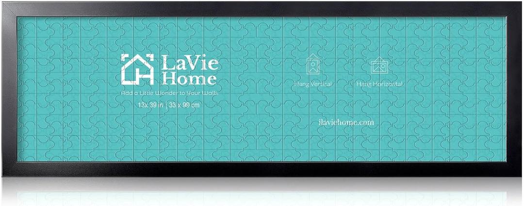 LaVie Home 13x39 Picture Frame Black, Panoramic Picture Frame for Wall Decoration, Classic Black Minimalist Style Suitable for Decorating Houses, Offices, Hotels, 1 Pack