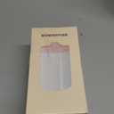 Portable Mini Humidifier, 400ml Small Humidifier with 2 Modes Large Spray, USB Personal Desktop Humidifiers for Home Bedroom Car Office Travel Yoga with 7 Color LED Light, Auto-Off, Bass Work(Black)