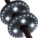 Patio Umbrella Lights Battery Operated (2 Pack) 3 Brightness Modes Cordless 28 LED Lights LED Umbrella Pole Light for Patio Umbrellas, Camping Tents or Outdoor Use