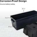 Camco Double Battery Box - Safely Stores RV, Automotive, and Marine Batteries - Features a Heavy-Duty Corrosion-Resilient Polymer Construction and Measures Inside 21-1/2" x 7-3/8" x 11-3/16" (55375)