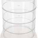 PartyKindom Rotating Cosmetics Organizer Box with Rotation Large Capacity Makeup Storage Container for Cushion Pads Beauty Eggs and Accessories Pet Material Space-saving Design for Vanity and