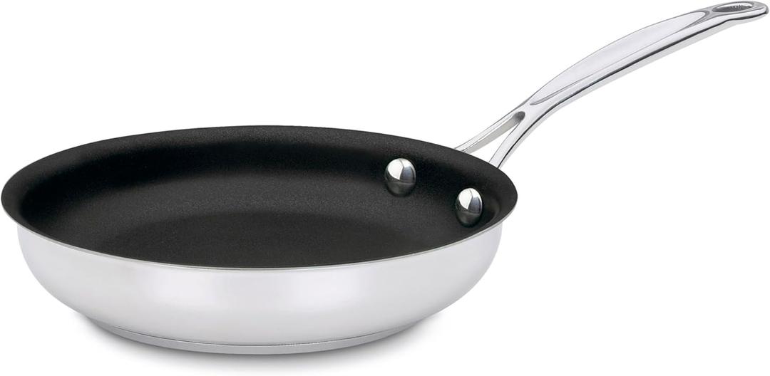 Cuisinart Chef's Classic 7" Stainless Steel Nonstick Skillet engineered with PURELYCERAMIC, 722C-18NS