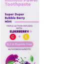 Radius Kids Super Duper Immunity Power Toothpaste 2.5 Oz  Super Duper Bubble Berry Mint  Pack of 1