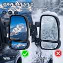 Right Passenger Side Mirror Compatible with 2014-2026 Ram Promaster 1500/2500/3500 with Power Glass Heated turn signal light manual folding Replace#CH1321376 5VE98JXWAD(8Pins)