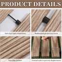 Landical 24ft Wooden Garden Pathway with Non Slip Surface Roll Out Boardwalk Walkways Road Floor Pathway Rustic Path Decorative Patio Pavers for Outdoor Garden Beach Wedding Party(Light)