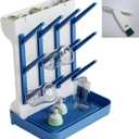 Tecdigbo Baby Bottle Drying Rack, Countertop Bottle Dryer, Cup Drying Rack, for 12Pc Bottles and Accessories,Pump Parts,Pacifiers,for Small Water Cup,Vitality Blue, Free Small Brush for Cleaning