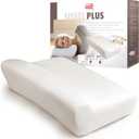 Classic Plus Neck Pillow | Orthopedic, Height-Adjustable, Ergonomic | Ventilation System, Polyurethane Foam | Ideal for Back & Neck Pain | Skin-Friendly Cover | 18.5x13x4.3/5.5 inches