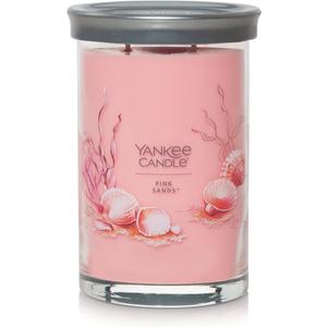 Yankee Candle Pink Sands Scented, Signature 20oz Large Tumbler -Wick Candle, Over 60 Hours of Burn Time