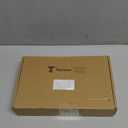 Therwen 6 Pcs Aluminum Office Name Plate Holder for Door Wall Mount 8'' x 3'' Business Sign Holder Office Door Sign Sturdy Curved with Plastic Film and Adhesive Tape (Black)