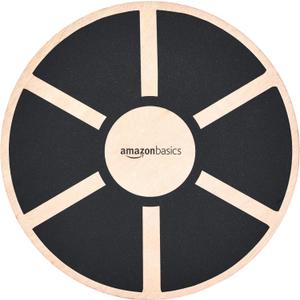 Amazon Basics Wood Wobble Balance Trainer Board, 15.75 X 15.75 X 3.15 Inches