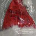 Light Up Christmas Santa Hat,Red Velvet Xmas Costume Hats for Adult Women Men Party Holiday Unisex New Year Festive Headwear