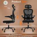 Office Chair, Desk Chair Comfy Ergonomic Mesh Chair for Home and Office | Breathable Material , Removable Back Support , Adjustable Height , Adjustable Headrest