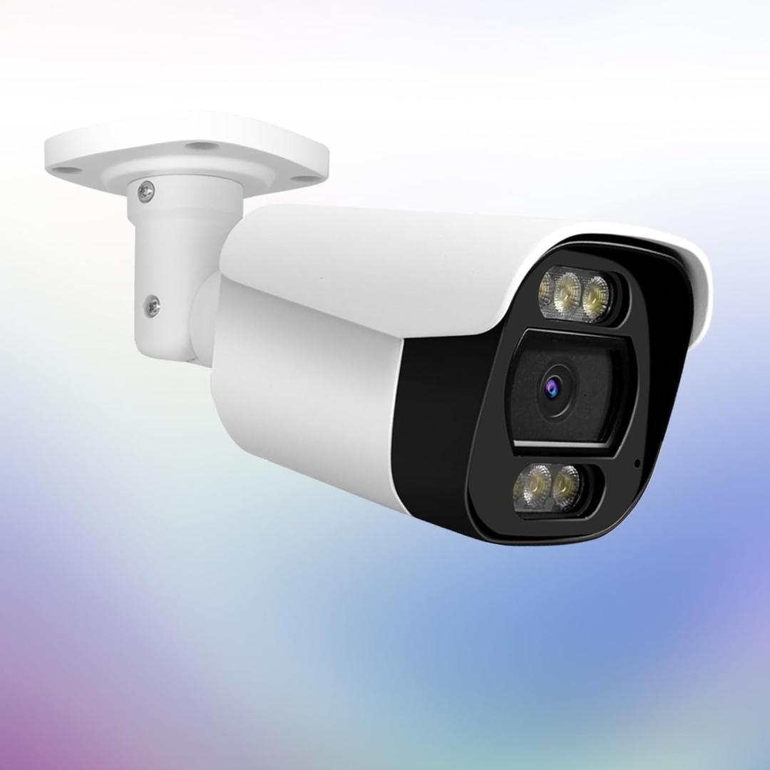 5MP PoE IP Bullet Camera Outdoor, Full Color Security IP Camera with Smart Dual Light, Two Way Talk, 98ft Night Vision, 110Wide Angle, Human/Vehicle Detection