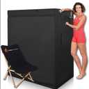 Extra Large Portable Infrared Sauna for Home  Spacious Infrared Sauna Tent with 50% More Legroom, 6 Infrared Heating Panels; Relax in Comfort with High-Back Wooden Chair