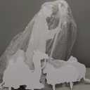 4 Pcs Outdoor Nativity Scene for Yard Weatherproof Nativity Sets Xmas Shepherd with Sheep Camel Ox for Christmas Family Lawns Outdoor Decor, Water Resistant PVC (White)