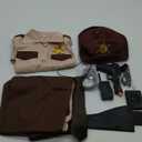 Kids Police Officer Costume Western Sheriff Cowboy Uniform Child Sheriff Outfit for Halloween Costumes L