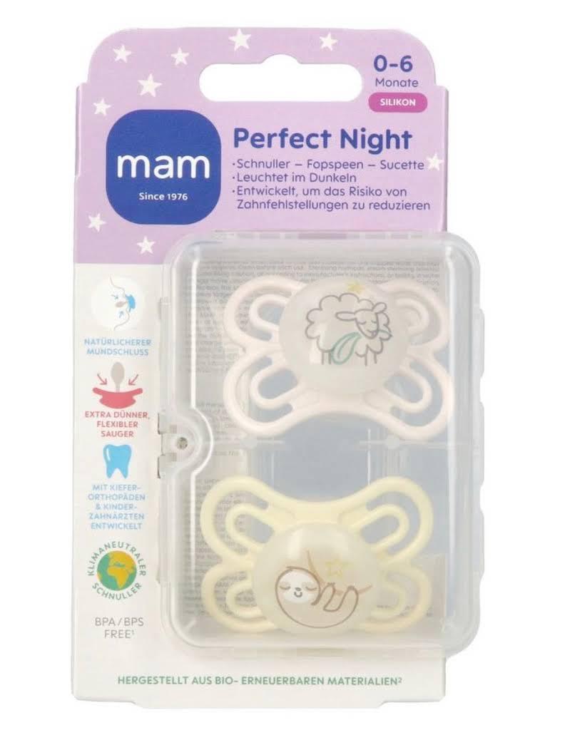 Mam Perfect Night Sucette Silicona 0-6m, 2 Pack