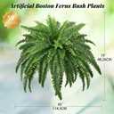 FOREST PRINCE 45" Fake Ferns, Realistic Large Artificial Bush Plants, 2 Artificial Boston Ferns with 59 Fronds for Outdoors Planter Indoor Home Garden Porch Decor