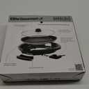 Elite Gourmet EMG1100 11" Electric Indoor Nonstick Grill Dishwasher Safe, Cool Touch, Fast Heat Up Ideal Low-Fat Meals, Includes Tempered Glass Lid, Black
