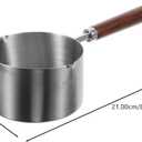 Kichvoe Small Sauce Pan with Handle 8.26In Stainless Steel Mini Oil Drip Pot 250Ml Compact Kitchen Saucepan with Double Pour Spouts for Heating Oils and Sauces