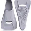 Swim Fins Adult Swim Training Fins for Pool Lap Swimming Comfortable Silicone Full Foot Pocket Travel Size Fins Short Blade Floating Flippers for Snorkeling Diving Swimming Adult Men Women Medium, Size 7.5-8.5 