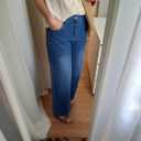 Women's High Waisted Wide Leg Jeans Loose Fit Straight Leg Denim Pants 2025 Trendy (Blue, M)