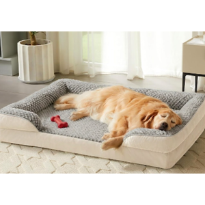 LEXTRO Orthopedic Dog Bed for Extra Large Dogs, Egg Crate Foam Bed for Extra Large Dogs, Equipped with Removable Waterproof Pillow Cover and Anti-Slip Bottom, Pet Bed