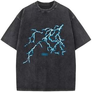 Wyeysyt Mens Oversized Graphic Tees Shirt Vintage Short Sleeve Cotton T Shirts Baggy Streetwear Washed Unisex Tops.M