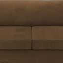 H.VERSAILTEX Sofa Cover 3 Piece T Cushion Loveseat Slipcovers Thick Velvet Couch Cover Stretch T Cushion Sofa Covers for 2 Cushion Couch with 2 Individual T Cushion Covers, Bronze Brown