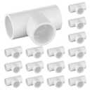 16-Packs 1 inch Tee PVC Fitting 3 Way Furniture Grade Pipe Elbow Connector for DIY PVC Shelf Greenhouse Pipe Fittings