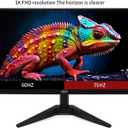 24 Inch Computer Monitor for Office & Student, Full HD 1080P IPS Display (1920x1080), 75Hz Refresh Rate, 2ms Response Time, 98% sRGB, 178° Wide Viewing Angle, VGA & HDMI Input, VESA Mountable, Black