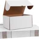 WIFTREY 12x9x6 inches White Shipping Boxes pack of 15, Corrugated Cardboard Boxes 12 x 9 x 6 for Packaging Small Business, Moving, Mailing