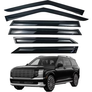 6PCS Window Rain Guards Compatible with 2026 Hyundai Palisade Window Visors Vent Wind Deflectors All Weather Sediment Protection Compatible with Hyundai Palisade Accessories