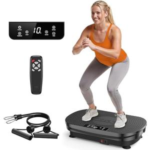 FEIERDUN Vibration Plate Exercise Machine, Vibration Plate for Lymphatic Drainage, Power Plate Vibration Platform for Weight Loss, Toning & Wellness