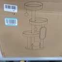 Modern Cat Tree Small Tower with Scratching Post for Indoor, Solid Wood Multifunctional Corner Cat Tree Tower with Bed