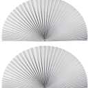 Arch Window Light Fully Blocking Pleated Shade Blinds for semi-Circle Arch Window, 2PCS Arch Light Filtering Pleated Fabric Shade, Easy to Cut and Install, 72" x 36" (Off White)