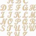 6 Inch 86 Pieces Wooden Letters Unfinished Thin Wood Alpabets A-Z for Crafts,Cursive Uppercase