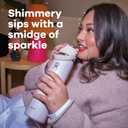 Hydro Flask Water Bottle - Insulated Stainless Steel - Wide Straw Lid, Non-Spill, Leakproof in 24 Oz Glimmer Blue