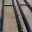 2 Pieces Adjustable Metal Bed Frame Side Rails, 77 Inches