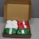 Tondiamo 6 Pack 792 Yards Christmas Velvet Yarn Velvet Chenille Yarn Polyester Blanket Red Green White Crochet for Crocheting Knitting DIY Craft Handmade Scarf Hat Christmas Stockings