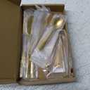 Patelai Cheese Butter Spreader Knives Set Charcuterie Accessories Stainless Steel Spreader Knives Charcuterie Boards Utensils Mini Serving Tongs Spoons and Forks for Appetizers Pastry(Golden)