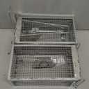 2 Packs Humane Rat Trap Outdoor, Wanqueen Humane Mouse Traps Indoor, Small Rodent Chipmunk Trap and Other Live Animal Cage Catch and Release