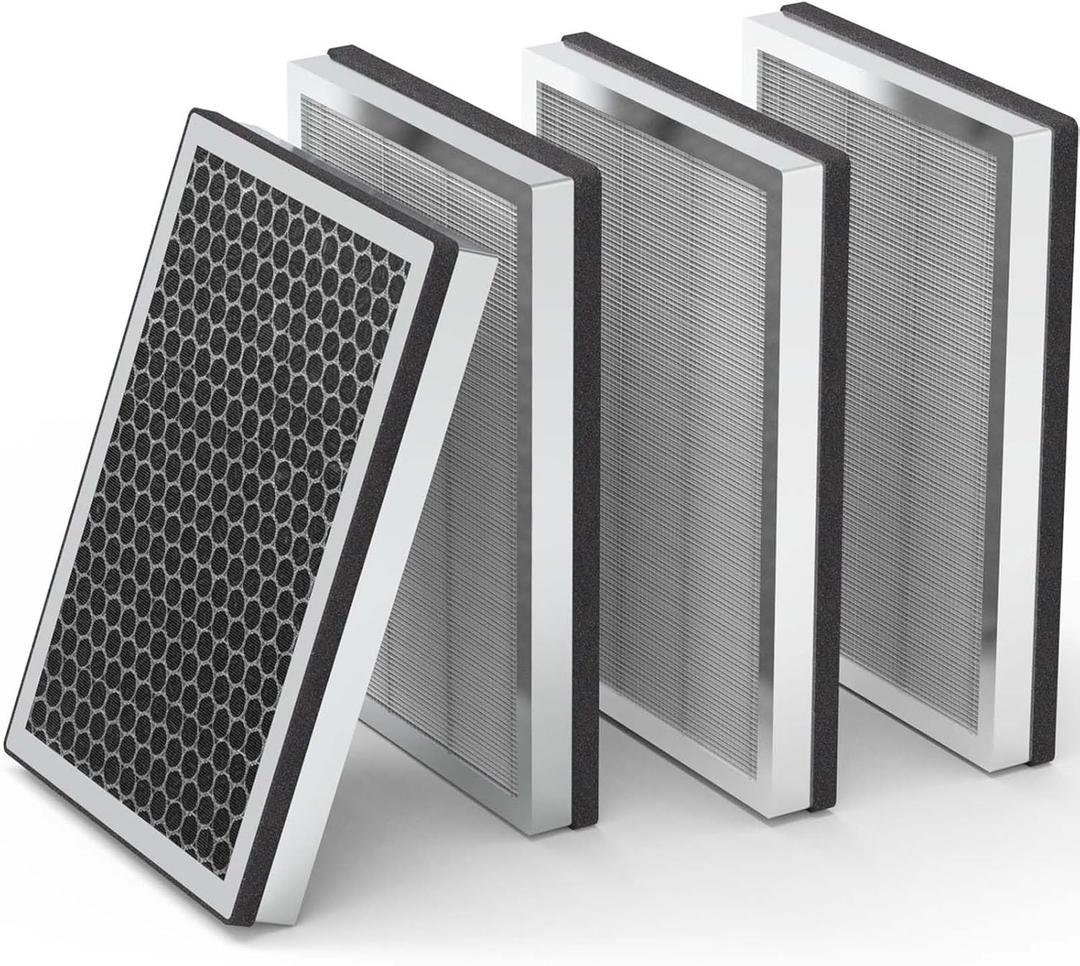 JF260 Replacement Filter Compatible with JF260/JF260S Air Purifier, H13 Grade HEPA Activated Carbon Filter, Part JF260-RF, 4Pack
